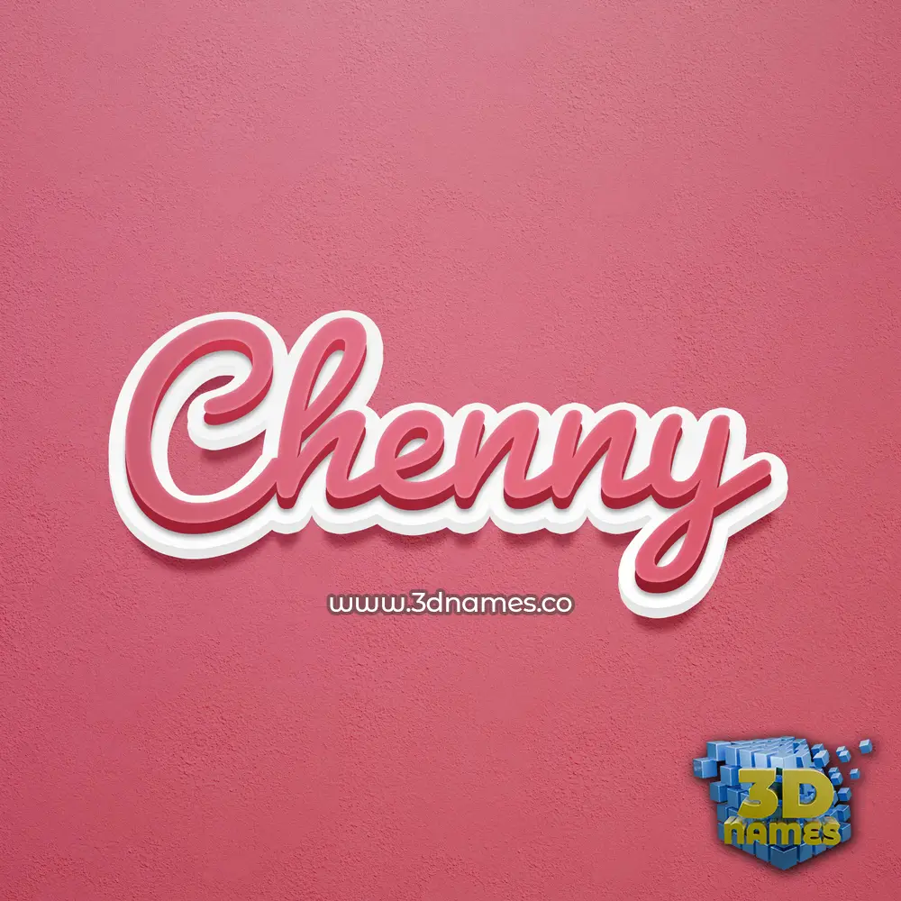 chenny in Red Scribble style - 3D name wallpaper