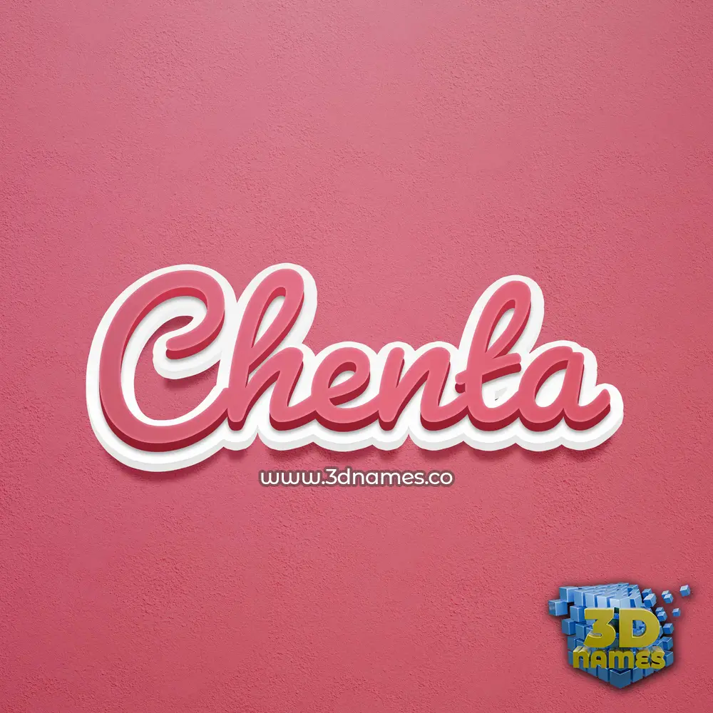 chenta in Red Scribble style - 3D name wallpaper