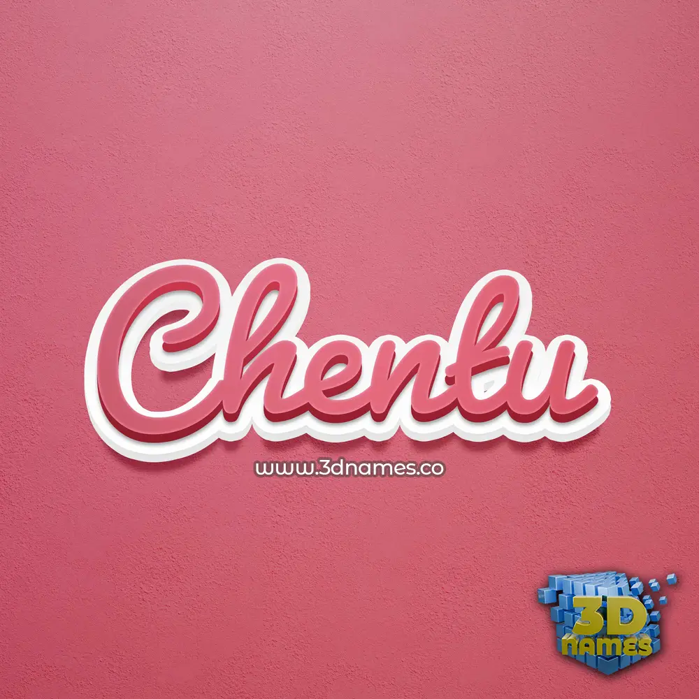 chentu in Red Scribble style - 3D name wallpaper