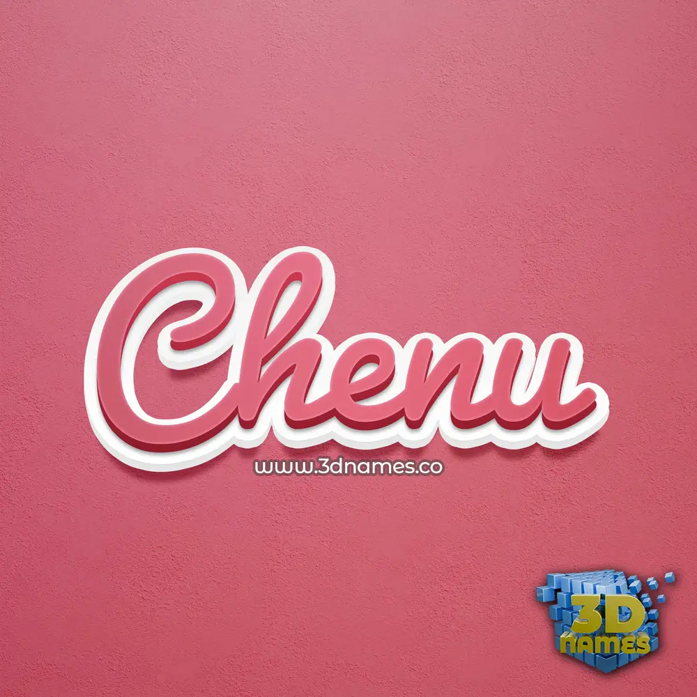 chenu in Red Scribble style - 3D name wallpaper