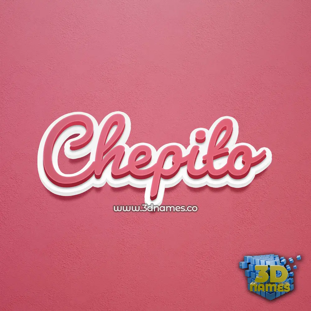 chepito in Red Scribble style - 3D name wallpaper