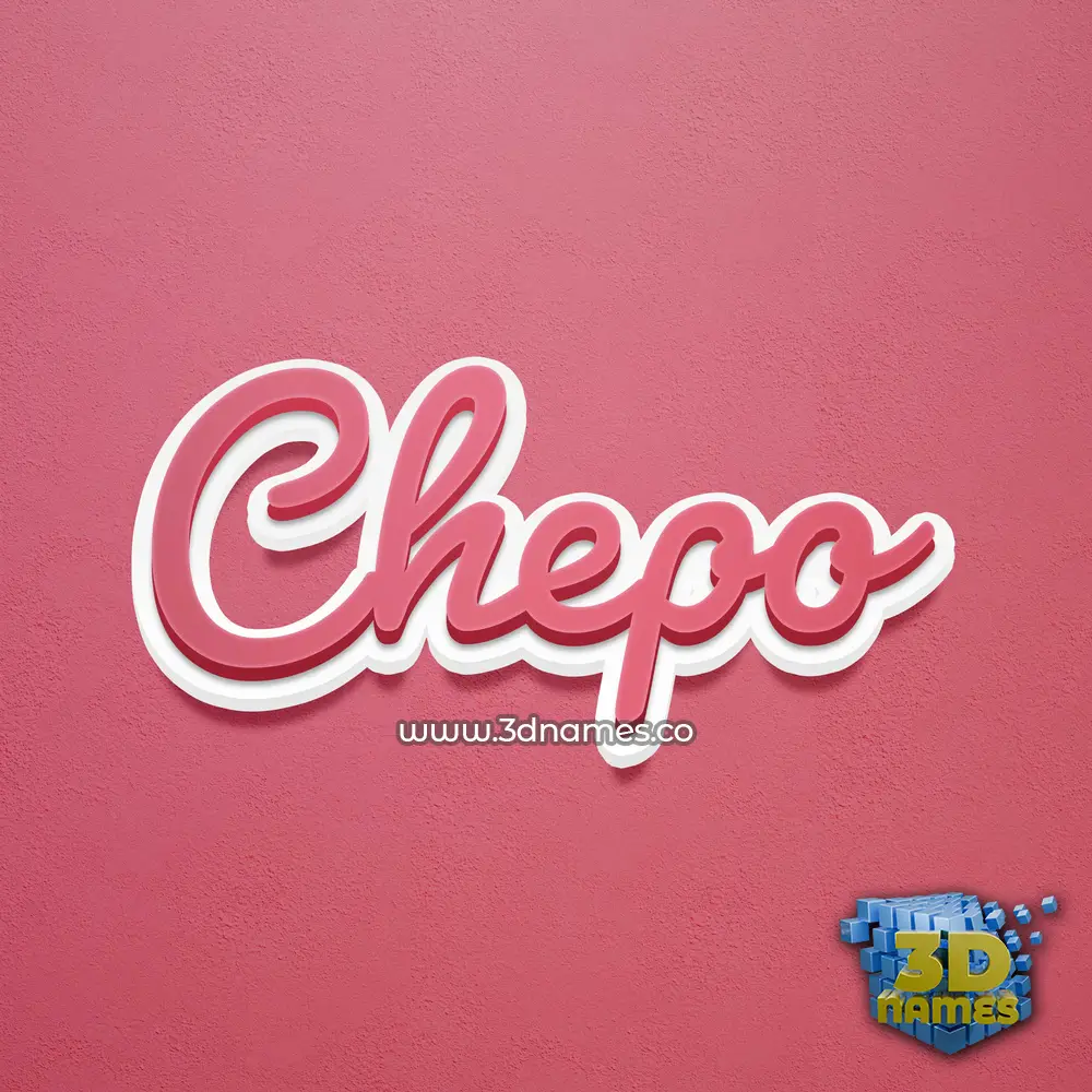 chepo in Red Scribble style - 3D name wallpaper
