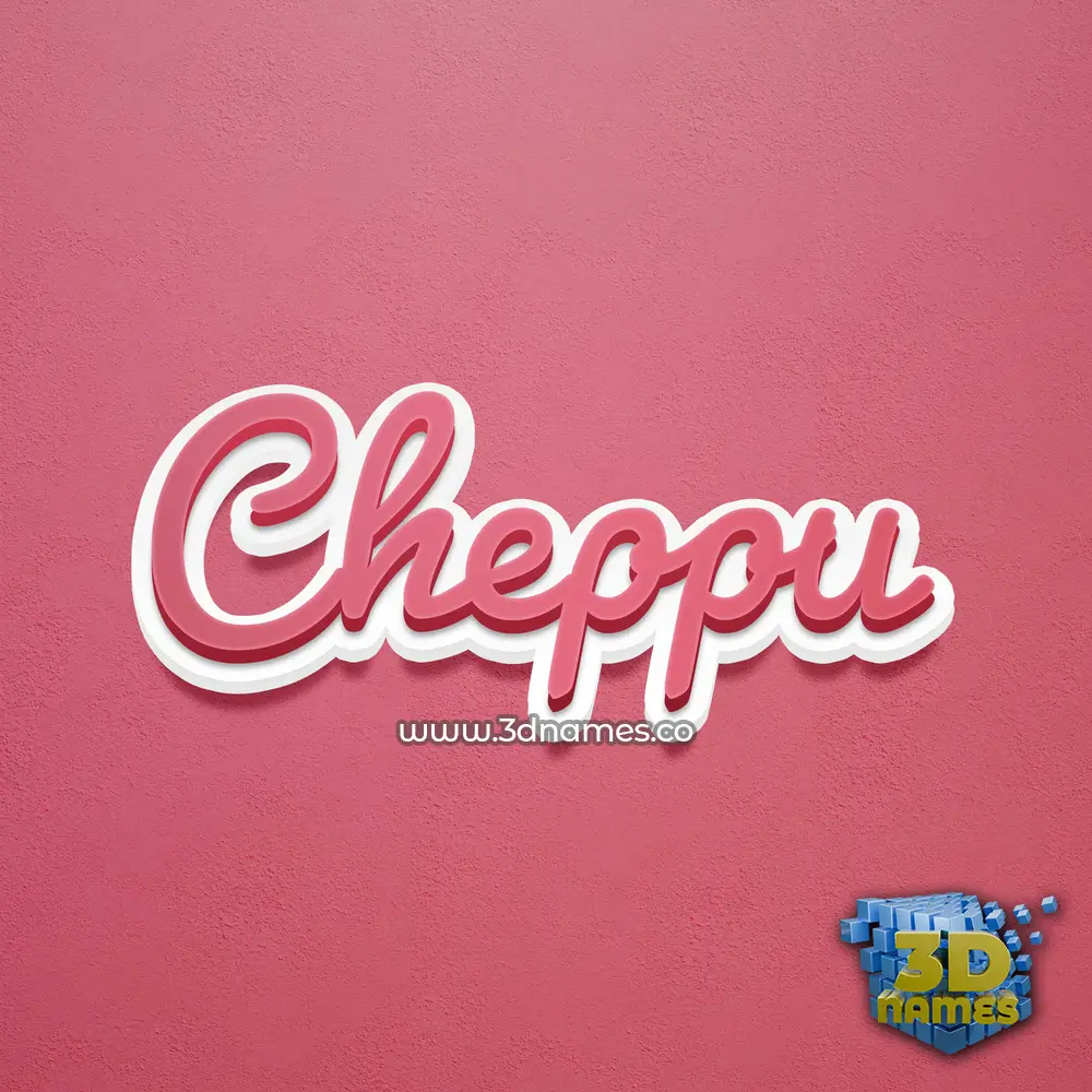 cheppu in Red Scribble style - 3D name wallpaper