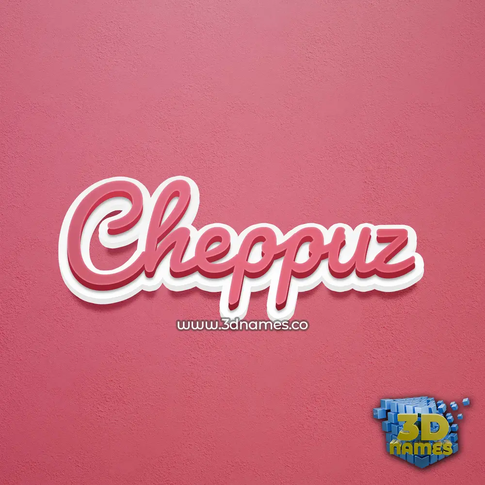 cheppuz in Red Scribble style - 3D name wallpaper