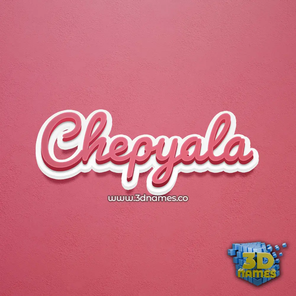 chepyala in Red Scribble style - 3D name wallpaper