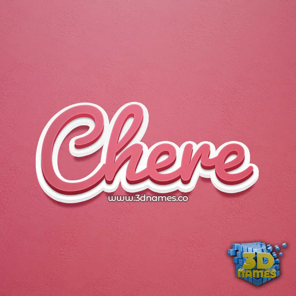 chere in Red Scribble style - 3D name wallpaper