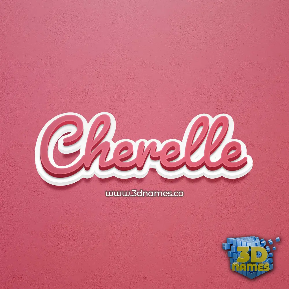 cherelle in Red Scribble style - 3D name wallpaper