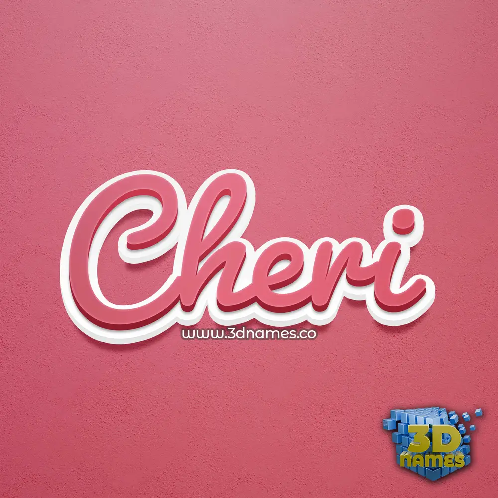 cheri in Red Scribble style - 3D name wallpaper