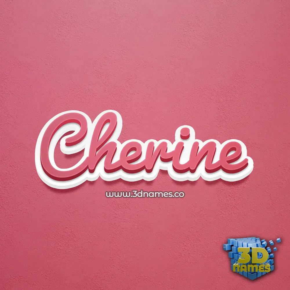 cherine in Red Scribble style - 3D name wallpaper
