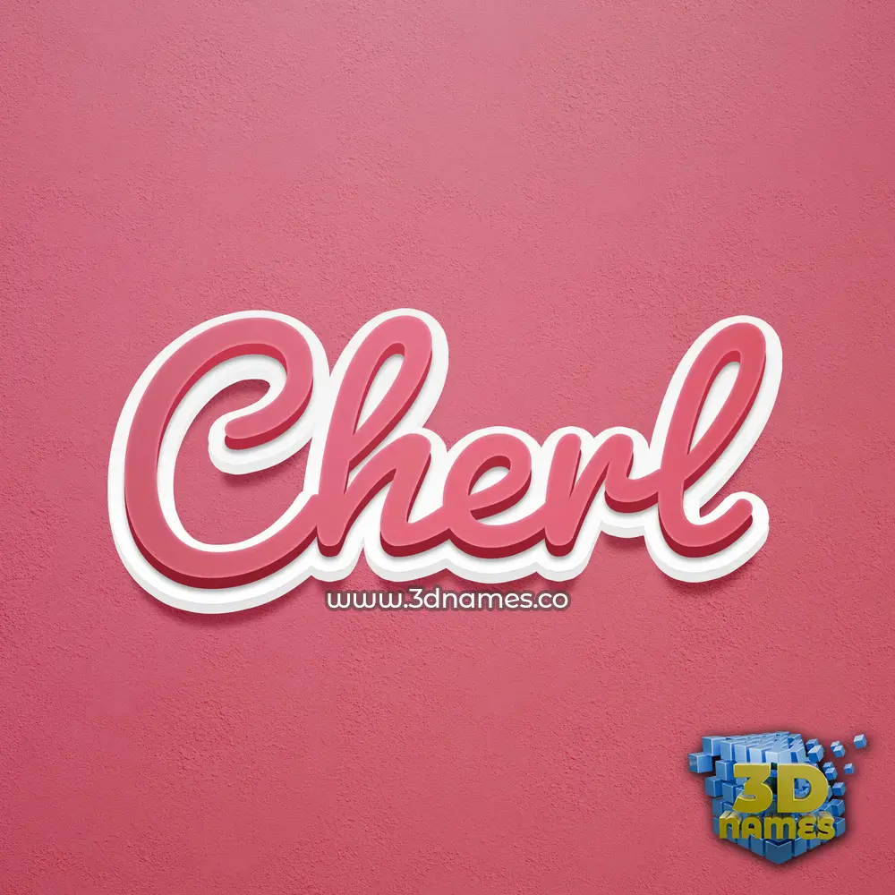 cherl in Red Scribble style - 3D name wallpaper