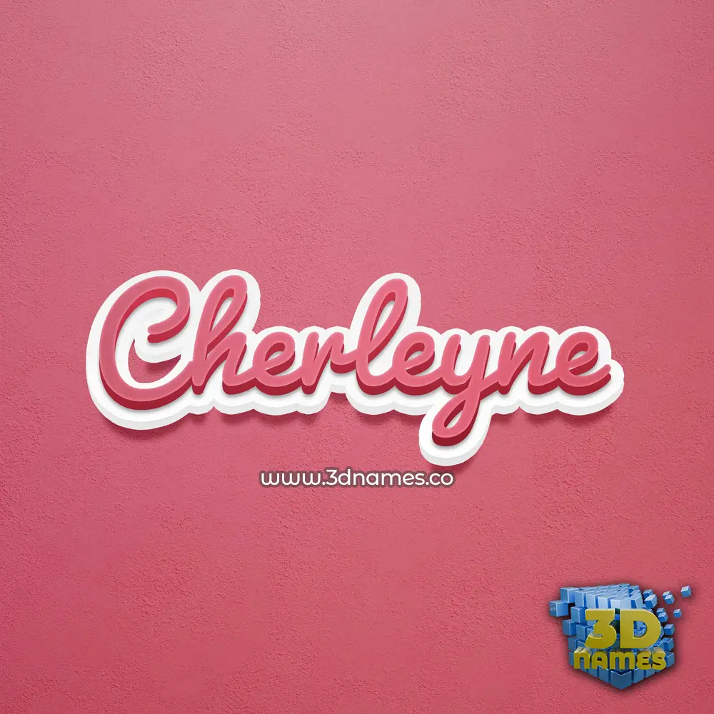 cherleyne in Red Scribble style - 3D name wallpaper