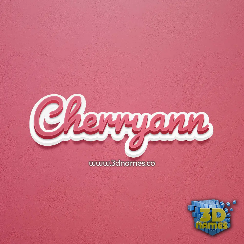 cherryann in Red Scribble style - 3D name wallpaper