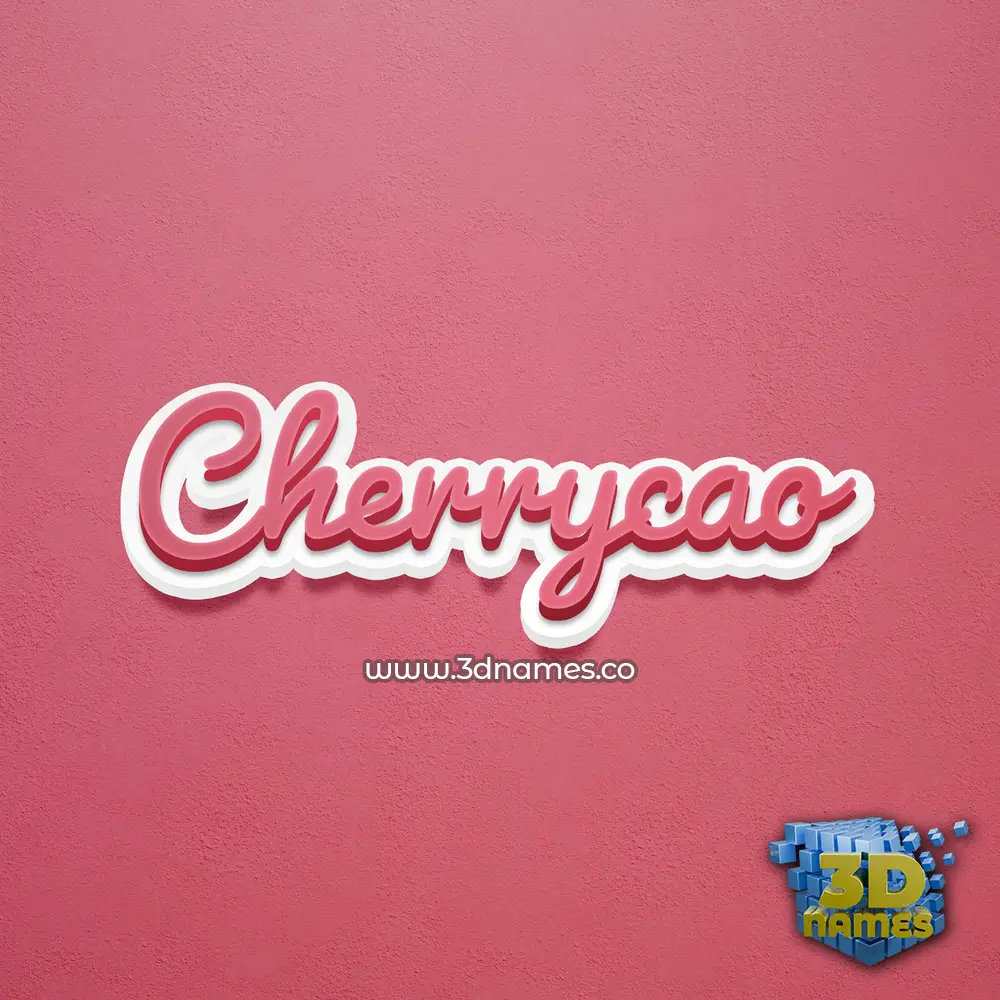 cherrycao in Red Scribble style - 3D name wallpaper