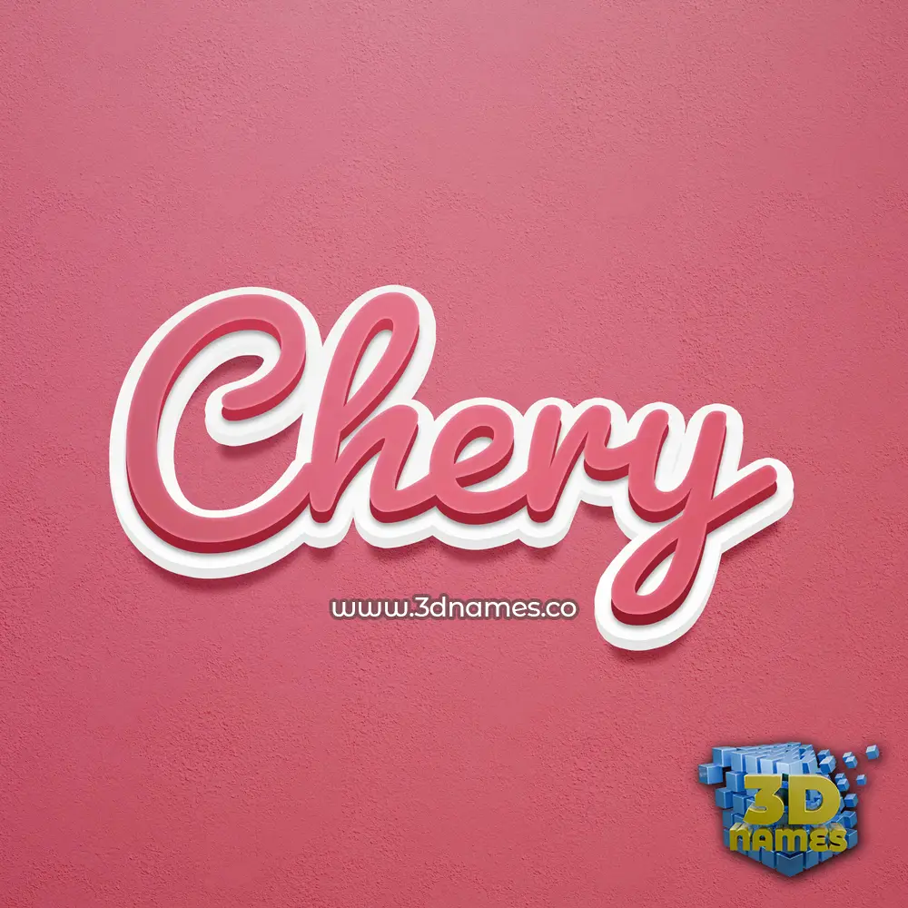 chery in Red Scribble style - 3D name wallpaper