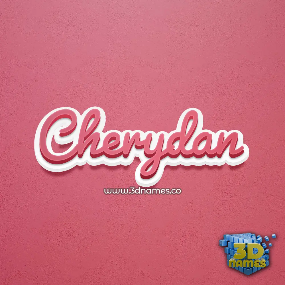 cherydan in Red Scribble style - 3D name wallpaper