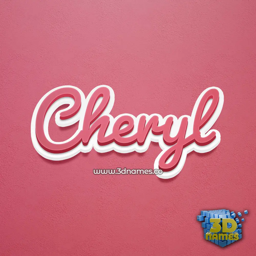 cheryl in Red Scribble style - 3D name wallpaper