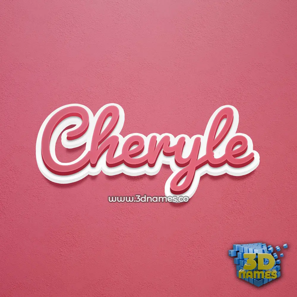 cheryle in Red Scribble style - 3D name wallpaper