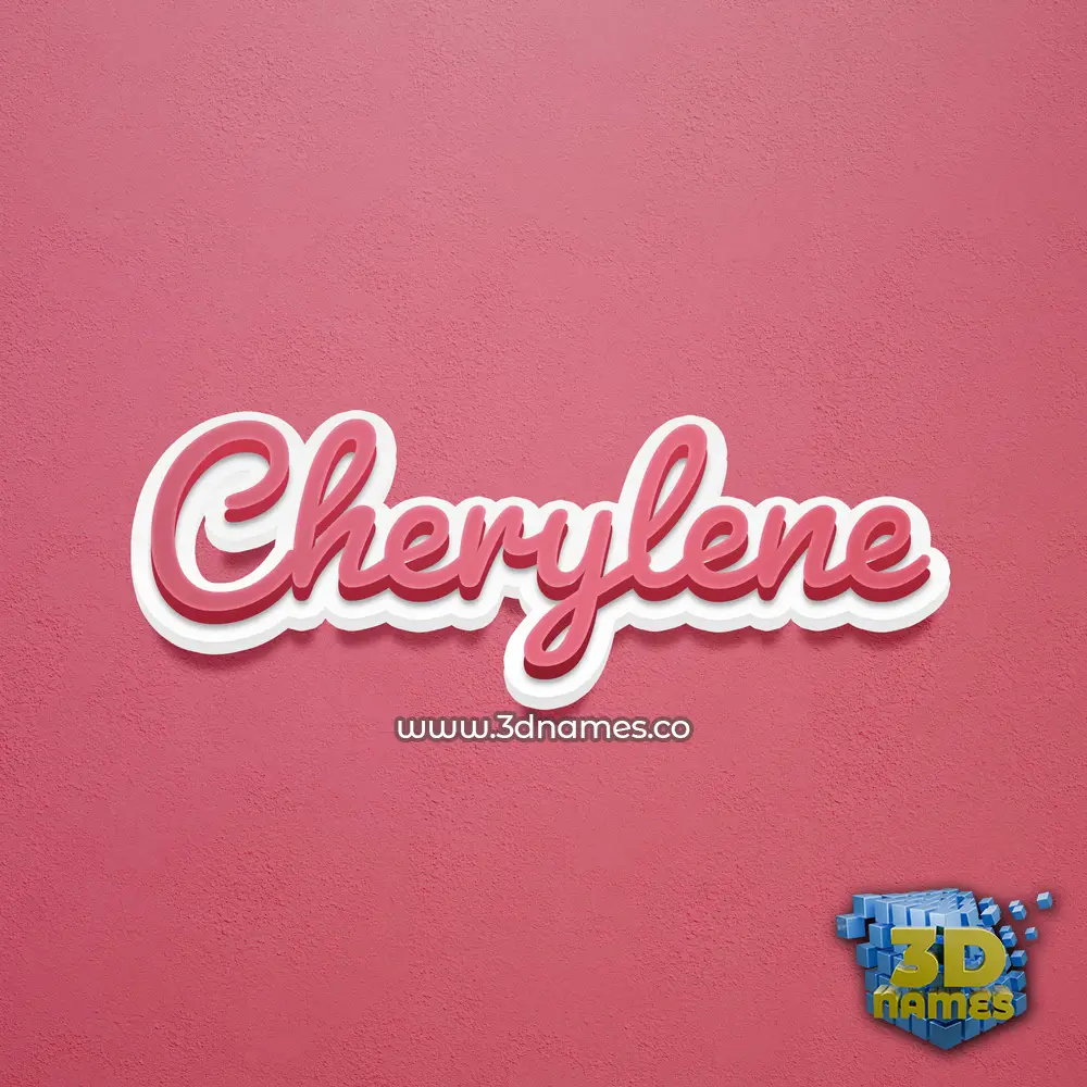 cherylene in Red Scribble style - 3D name wallpaper