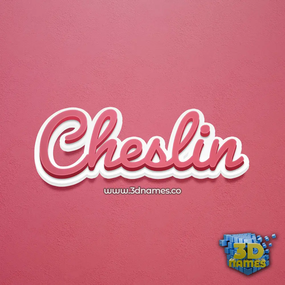 cheslin in Red Scribble style - 3D name wallpaper