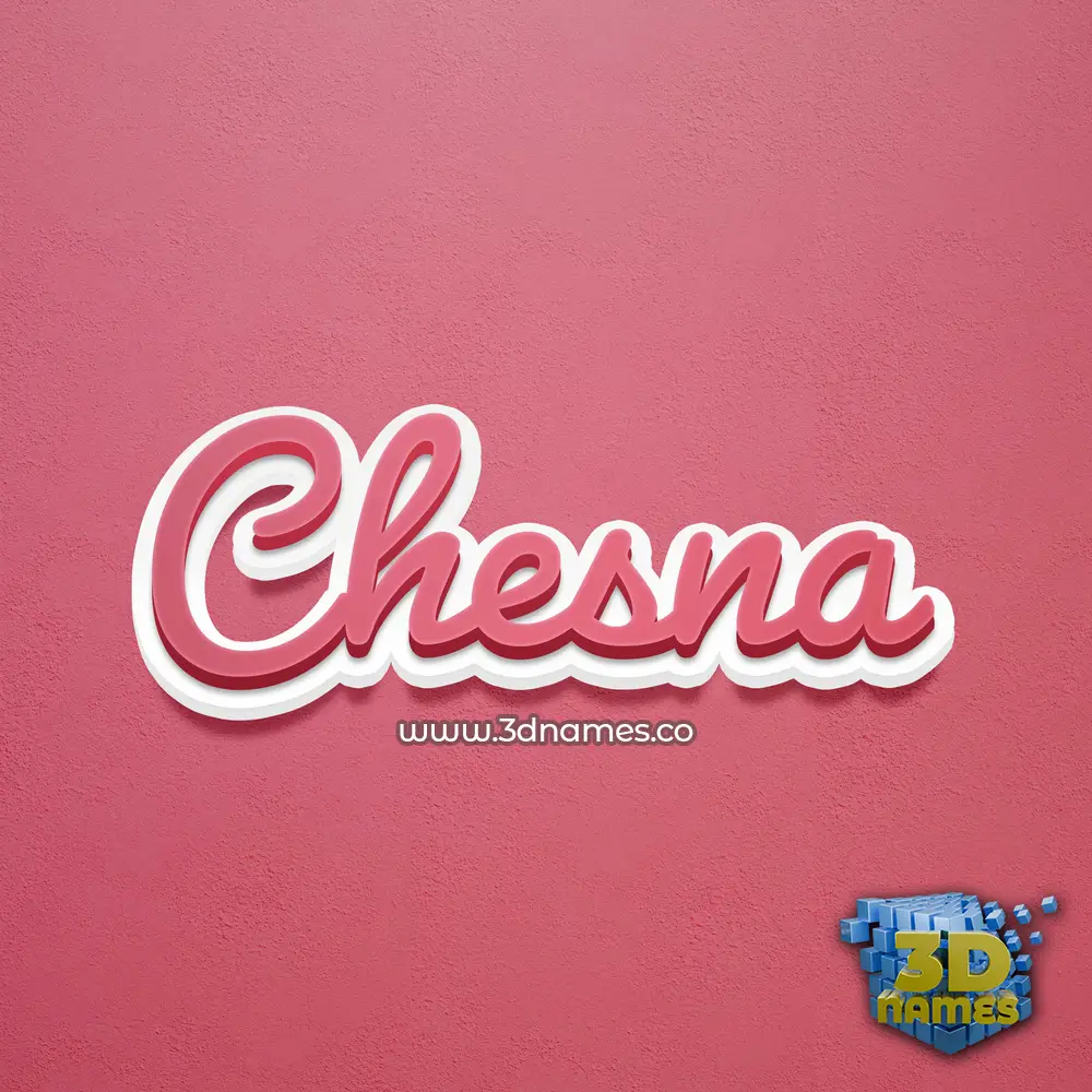 chesna in Red Scribble style - 3D name wallpaper