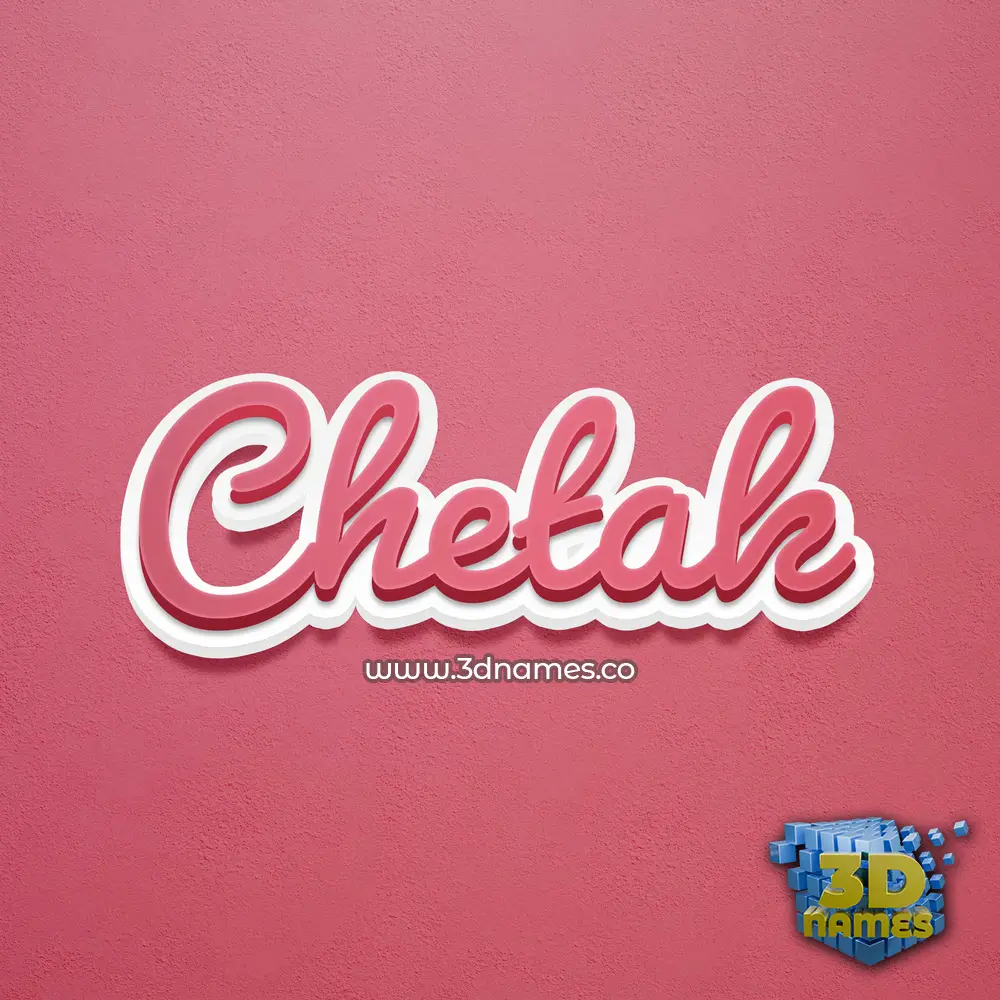 chetak in Red Scribble style - 3D name wallpaper