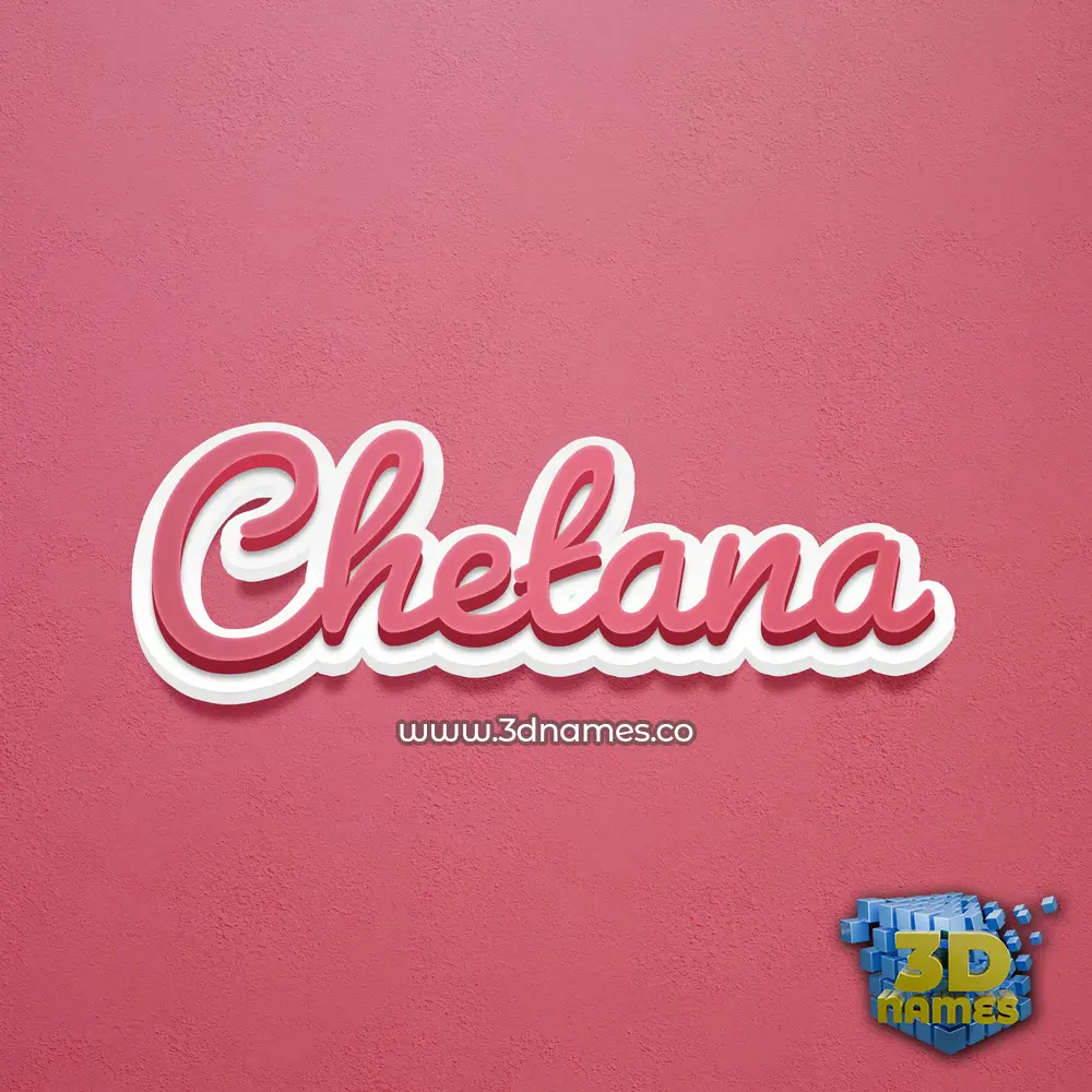 chetana in Red Scribble style - 3D name wallpaper