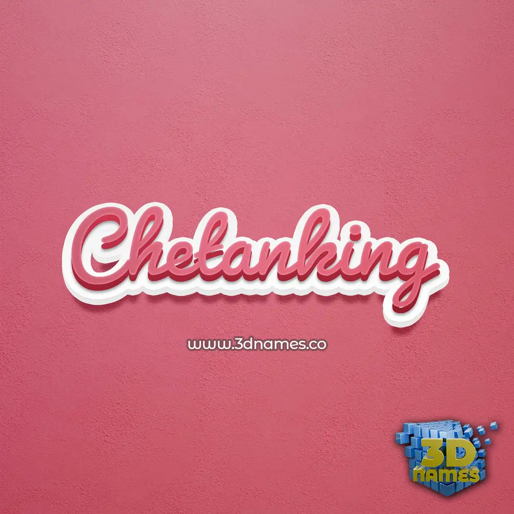 chetanking in Red Scribble style - 3D name wallpaper