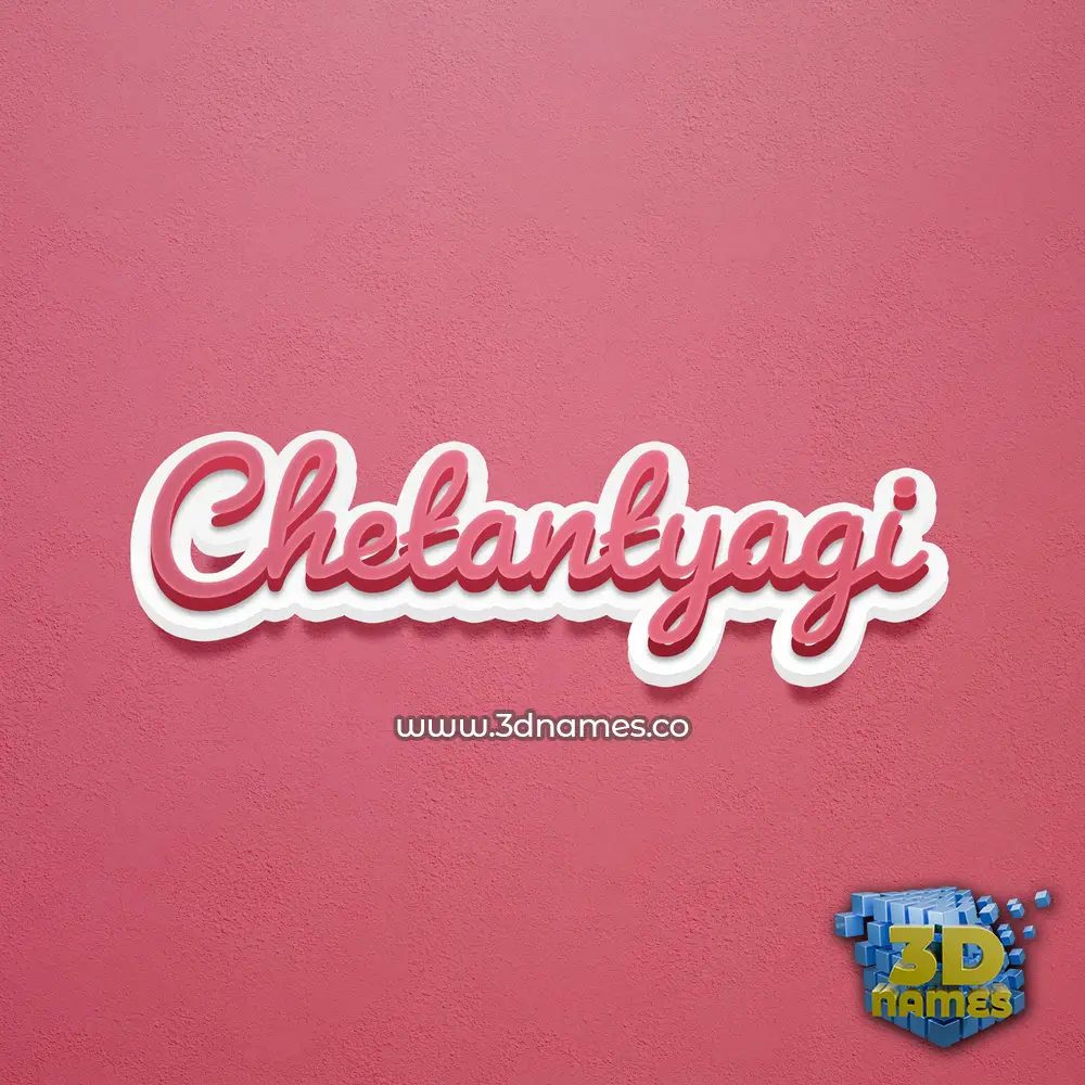 chetantyagi in Red Scribble style - 3D name wallpaper