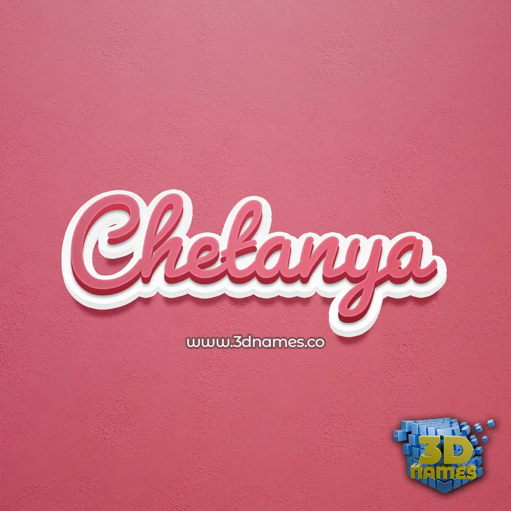 chetanya in Red Scribble style - 3D name wallpaper