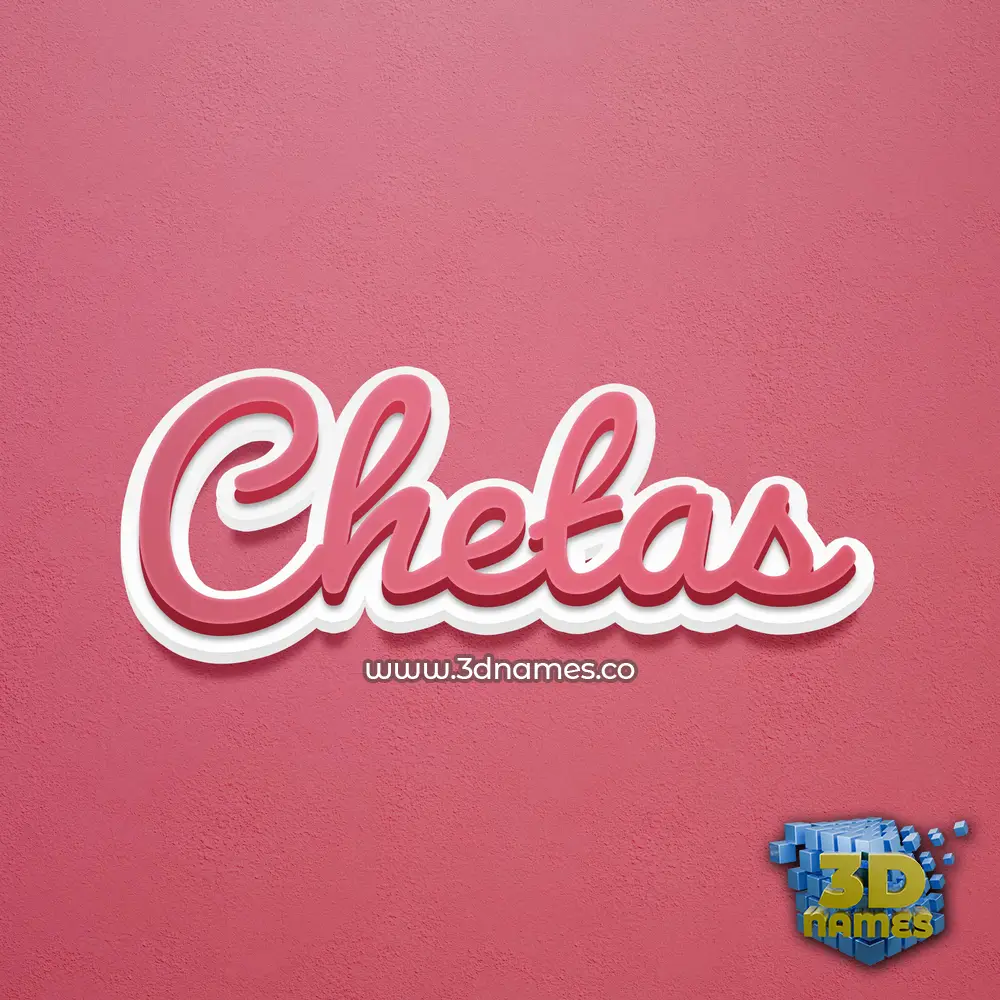 chetas in Red Scribble style - 3D name wallpaper