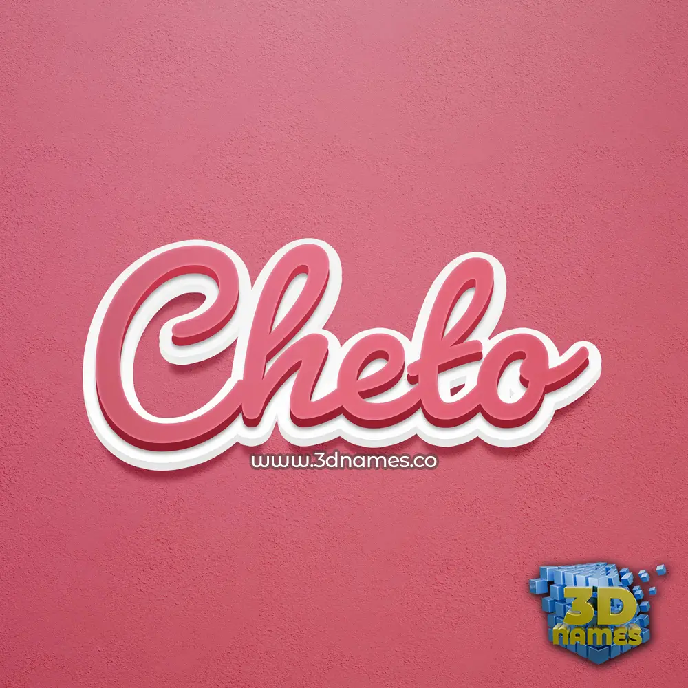 cheto in Red Scribble style - 3D name wallpaper