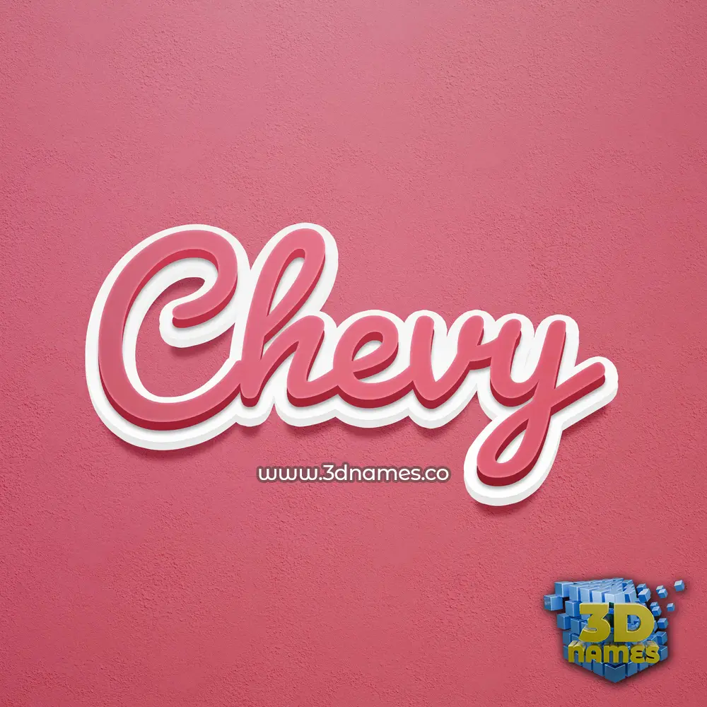 chevy in Red Scribble style - 3D name wallpaper