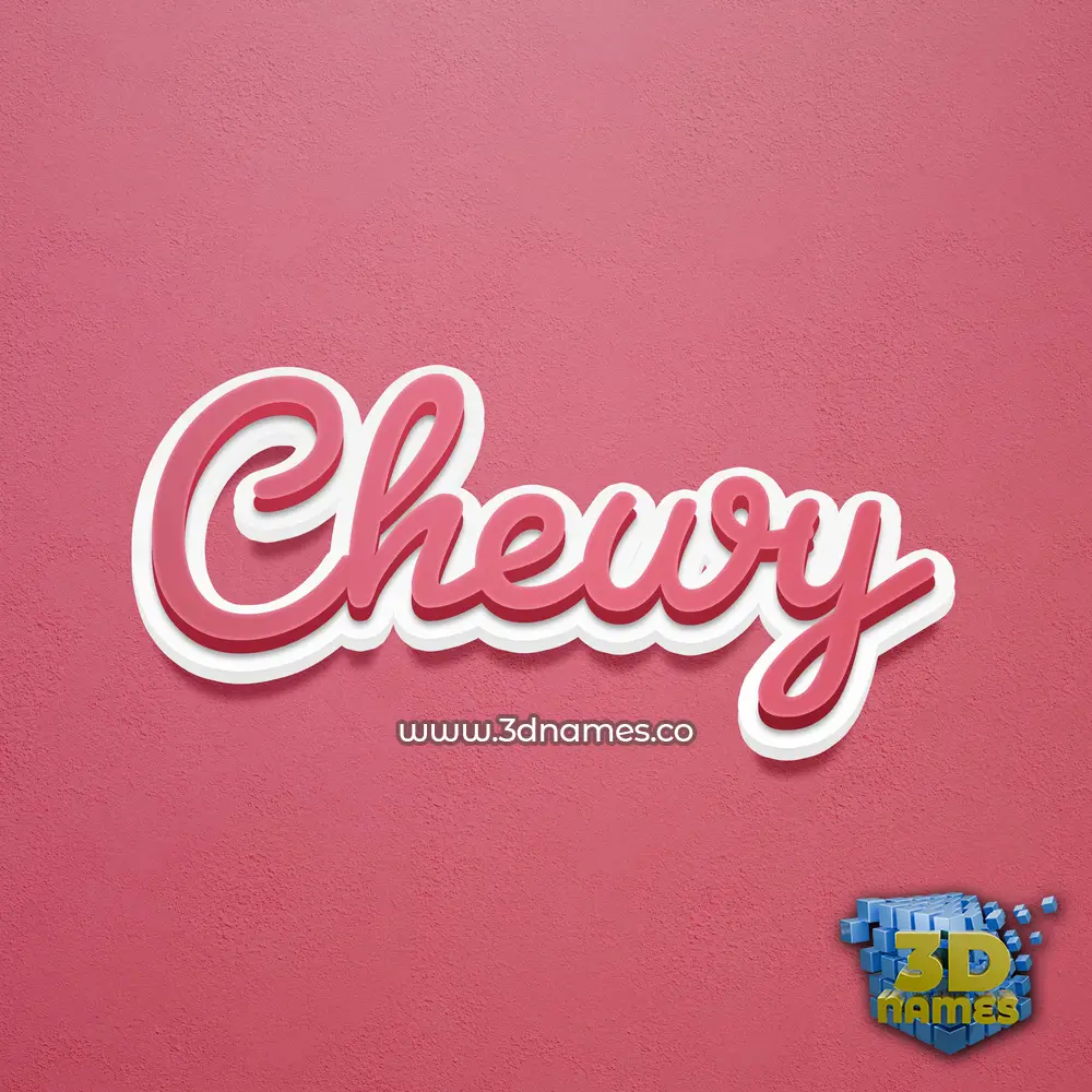 chewy in Red Scribble style - 3D name wallpaper