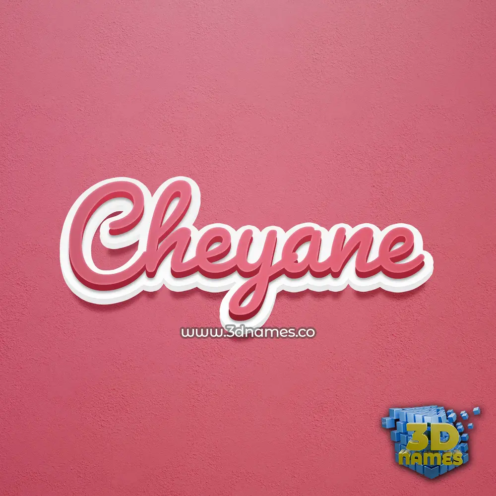 cheyane in Red Scribble style - 3D name wallpaper