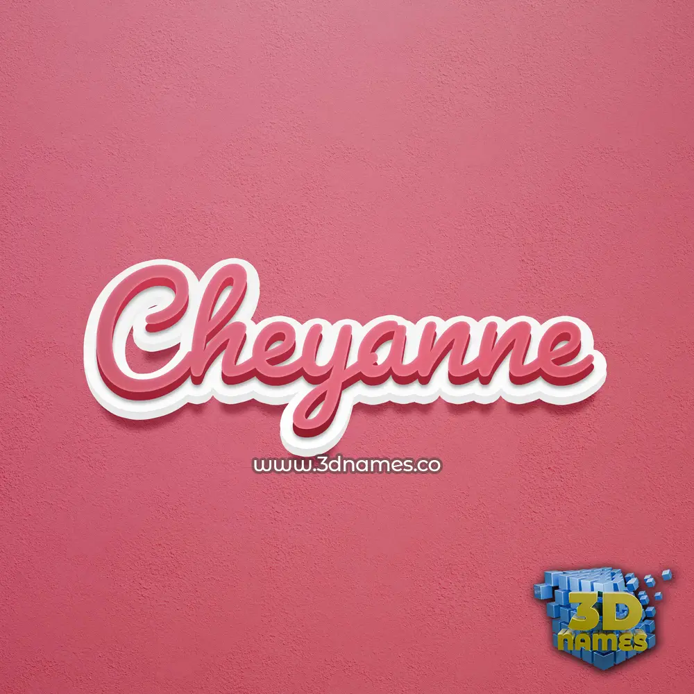 cheyanne in Red Scribble style - 3D name wallpaper