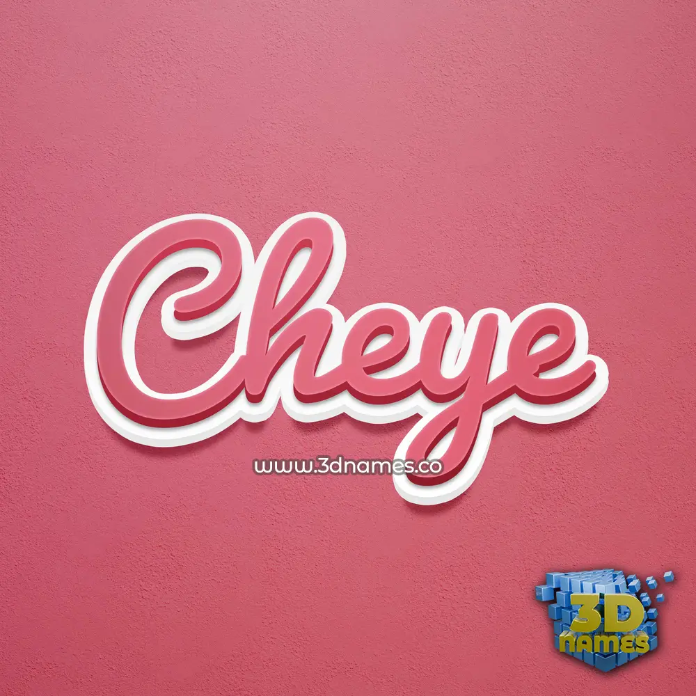 cheye in Red Scribble style - 3D name wallpaper