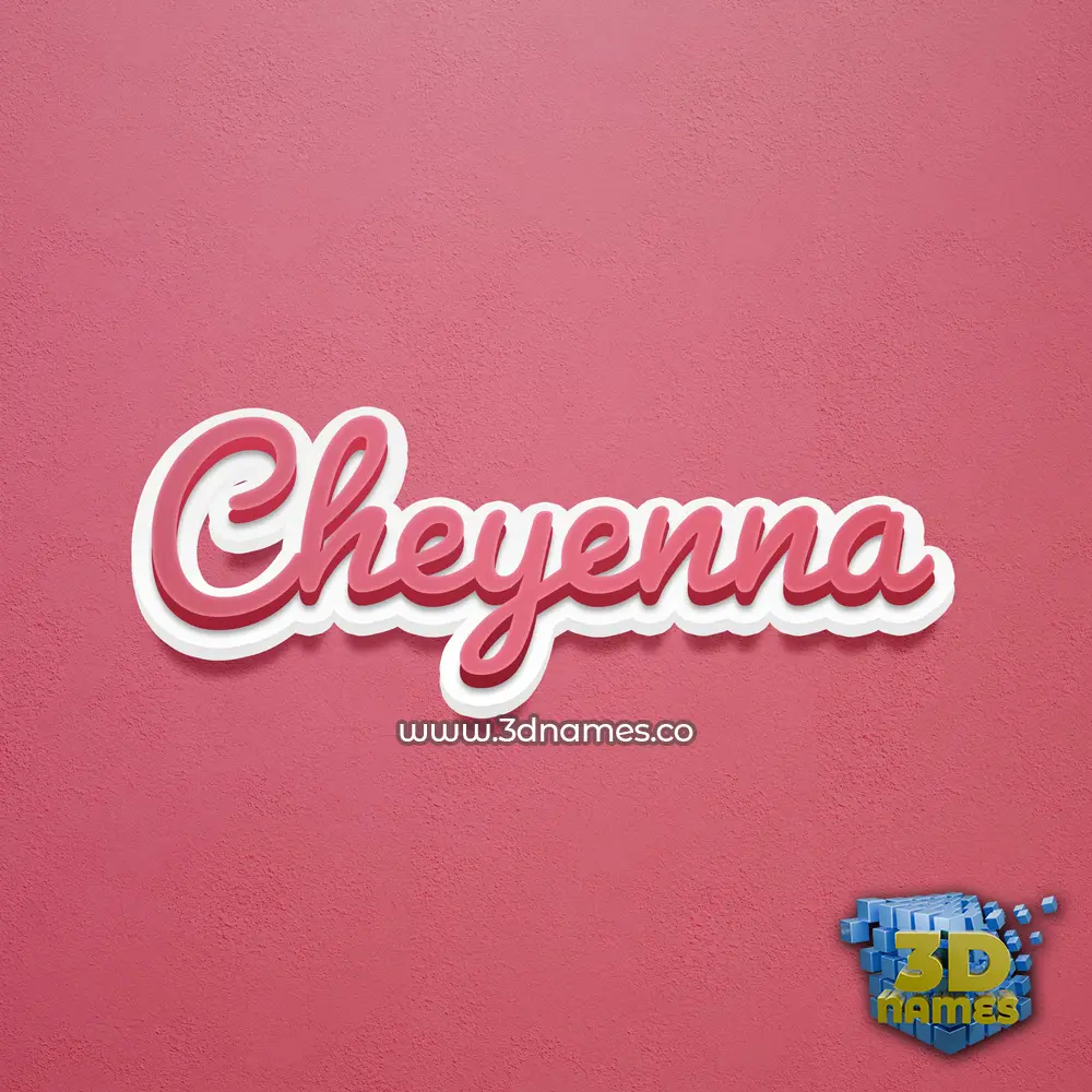 cheyenna in Red Scribble style - 3D name wallpaper