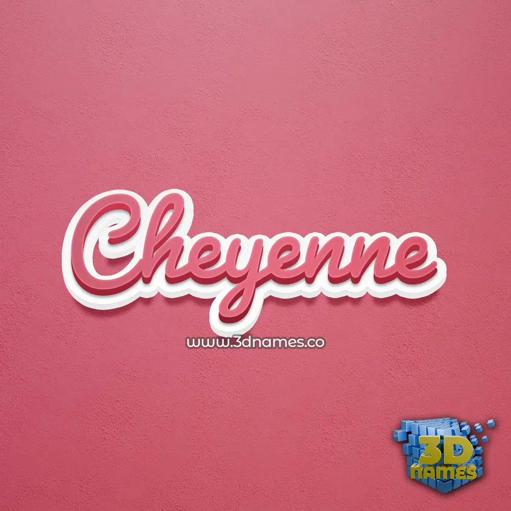 cheyenne in Red Scribble style - 3D name wallpaper
