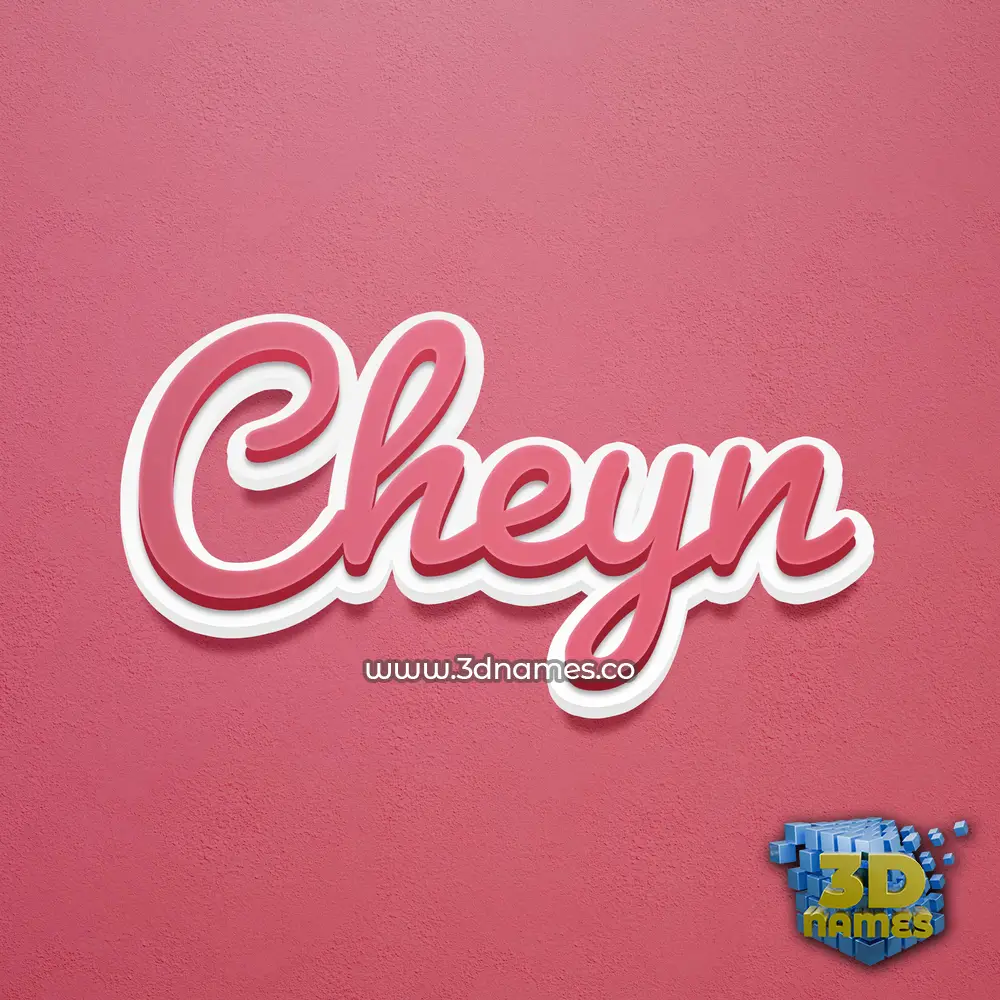 cheyn in Red Scribble style - 3D name wallpaper