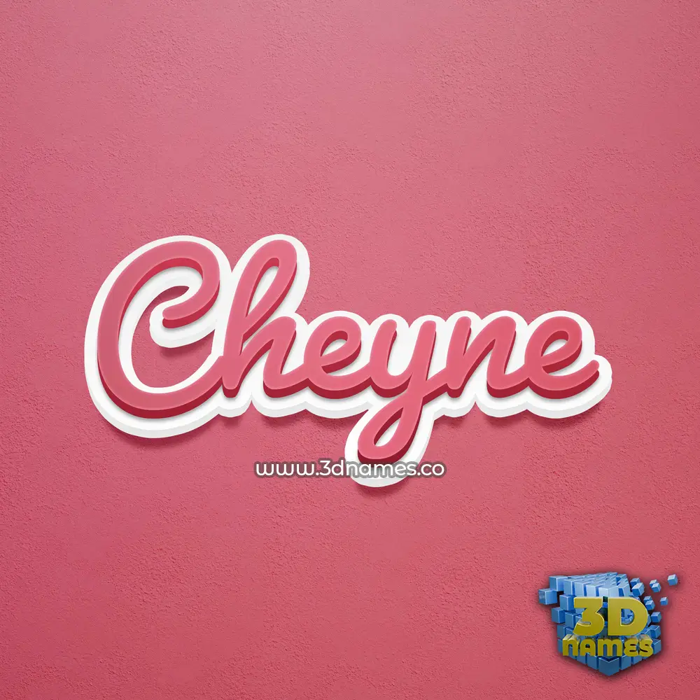 cheyne in Red Scribble style - 3D name wallpaper