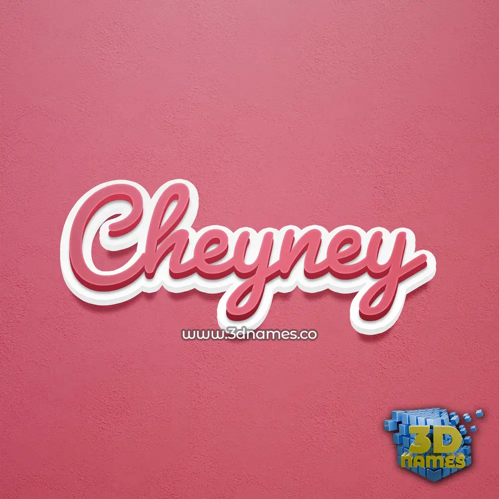 cheyney in Red Scribble style - 3D name wallpaper