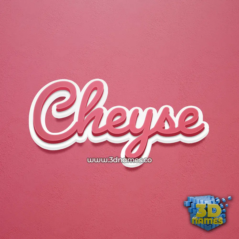 cheyse in Red Scribble style - 3D name wallpaper