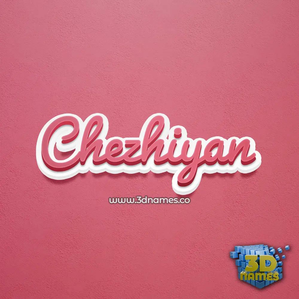 chezhiyan in Red Scribble style - 3D name wallpaper