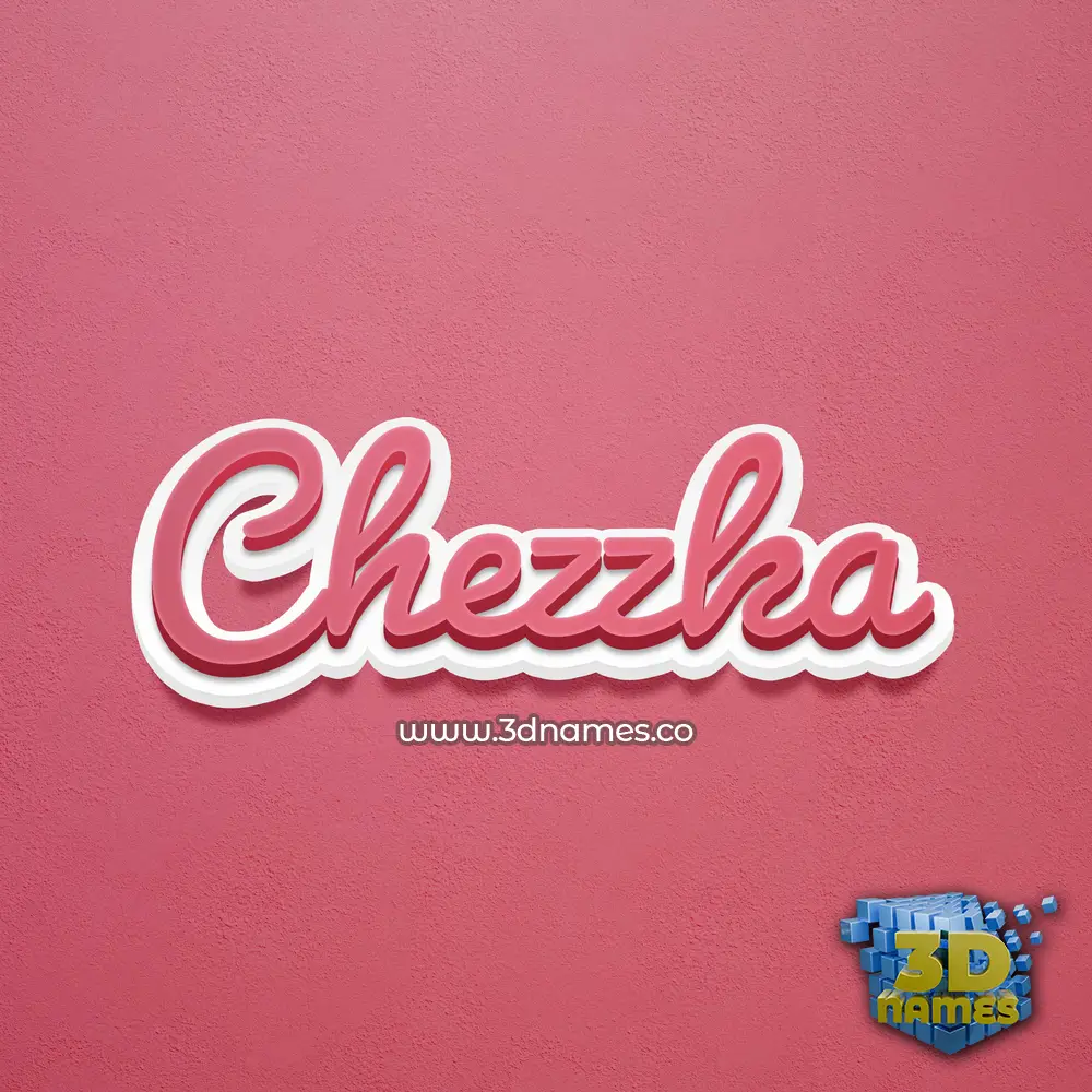 chezzka in Red Scribble style - 3D name wallpaper