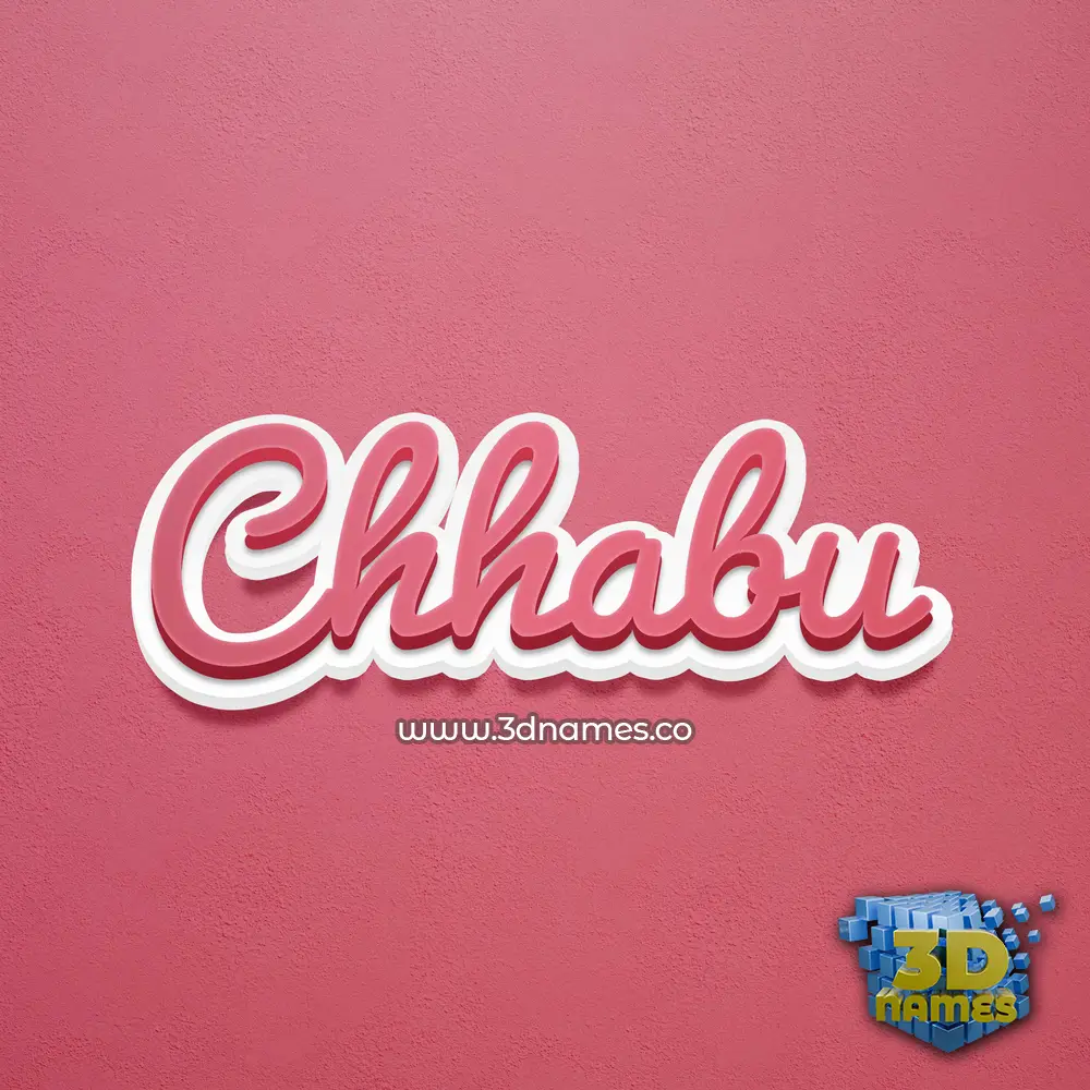 chhabu in Red Scribble style - 3D name wallpaper