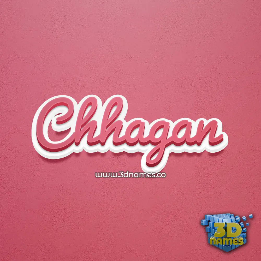 chhagan in Red Scribble style - 3D name wallpaper