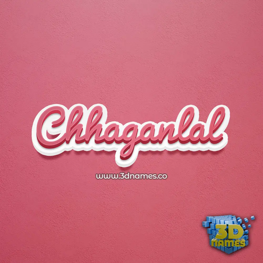 chhaganlal in Red Scribble style - 3D name wallpaper