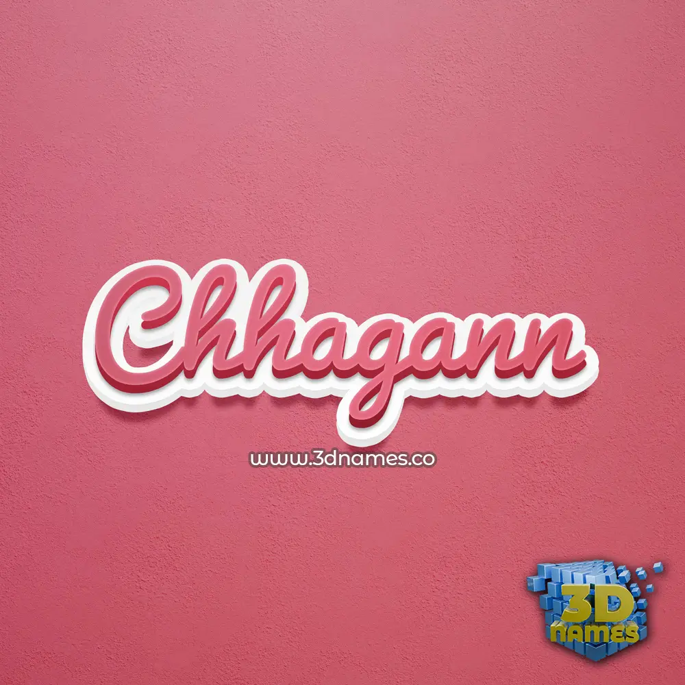 chhagann in Red Scribble style - 3D name wallpaper