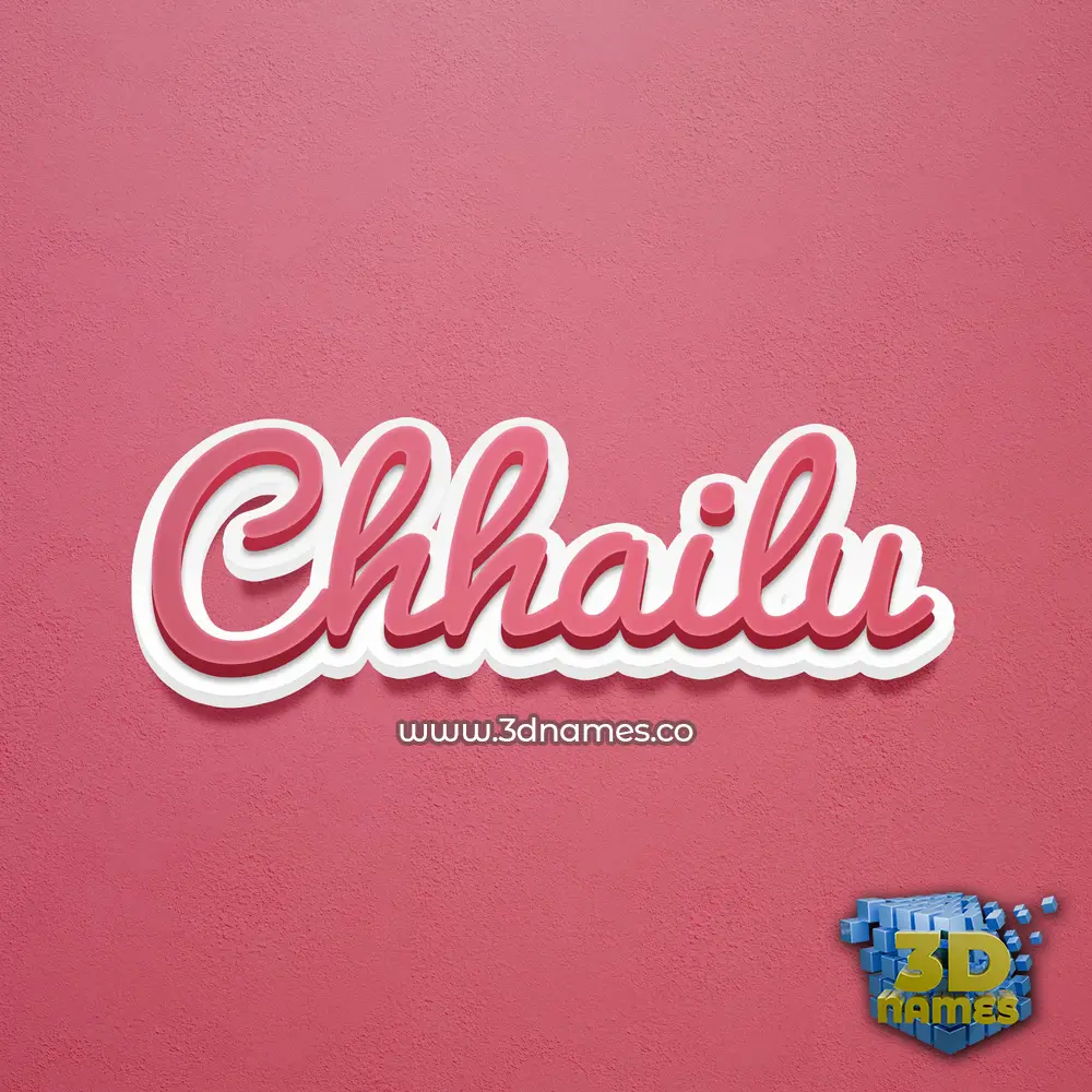 chhailu in Red Scribble style - 3D name wallpaper