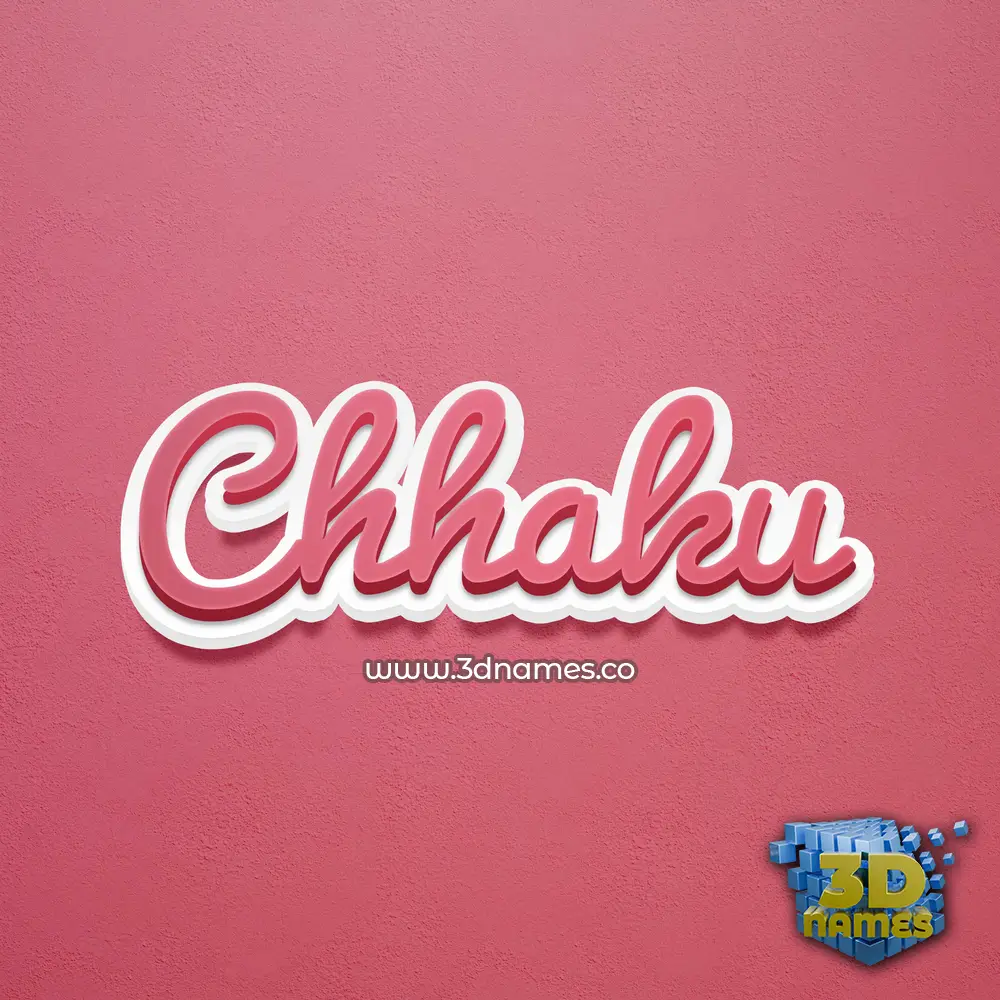 chhaku in Red Scribble style - 3D name wallpaper